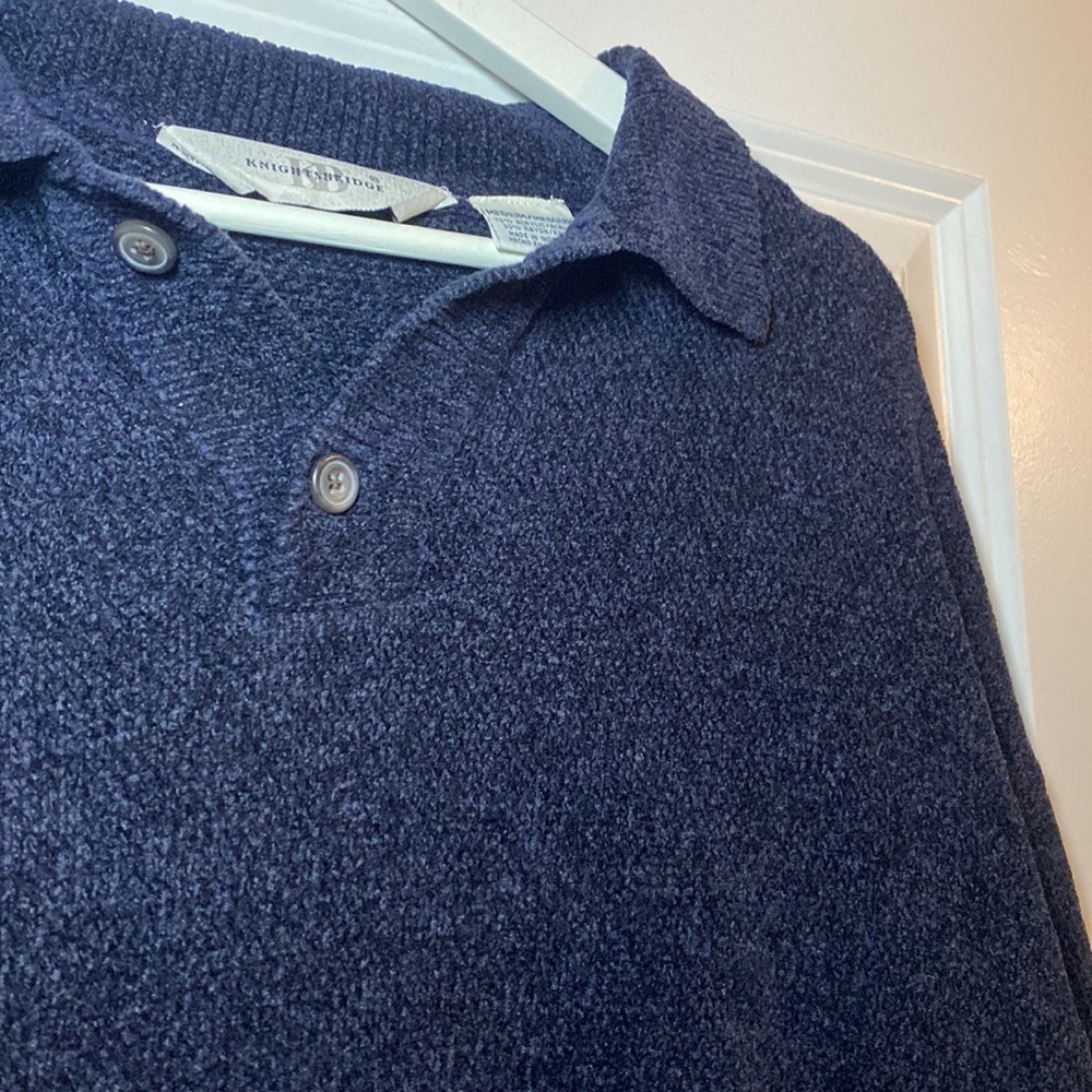 Men's Knightsbridge Navy Blue Sweater - medium